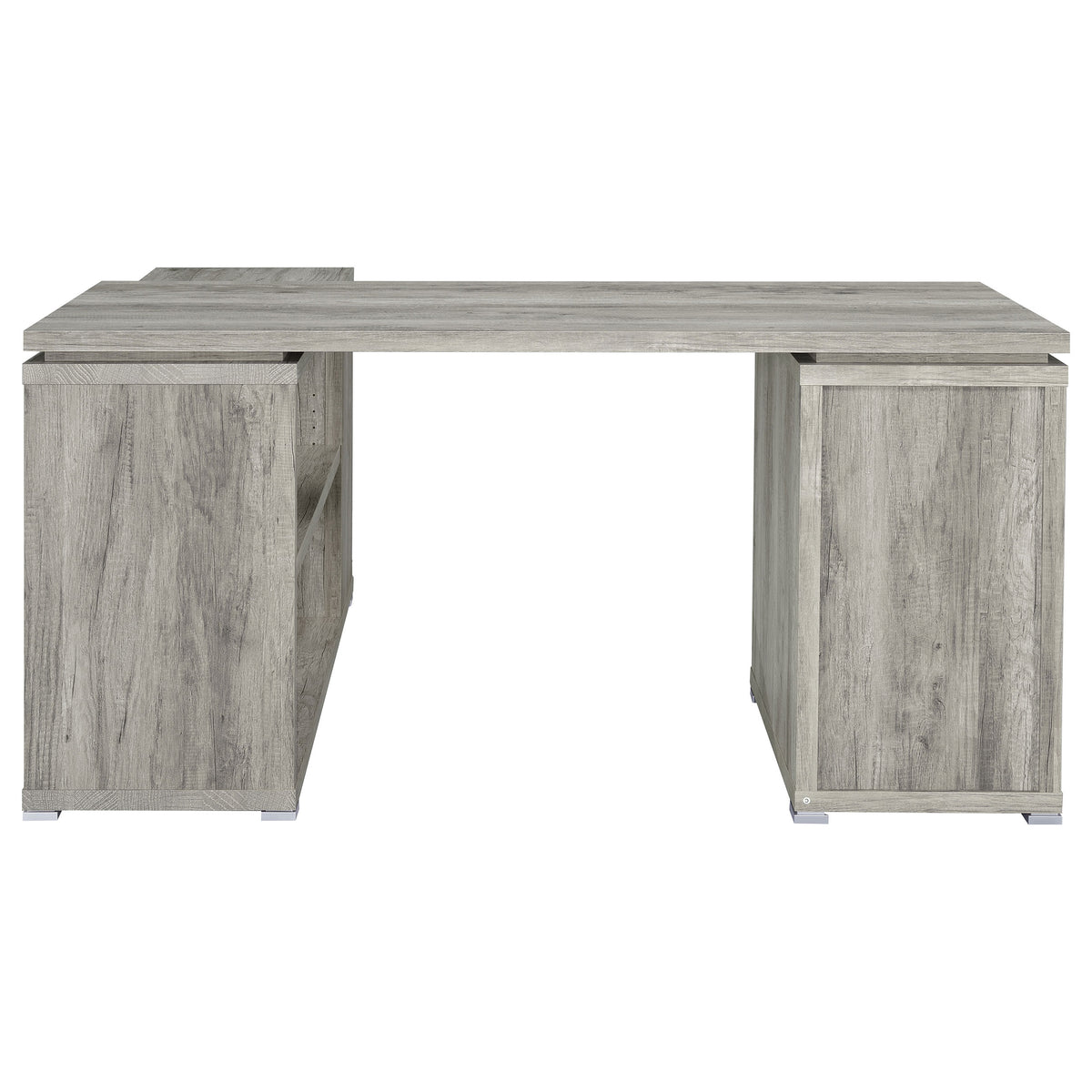 Yvette 60-inch 3-drawer L-Shape Computer Desk - Grey Driftwood