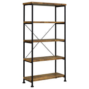 Analiese 63-inch 4-shelf Bookshelf - Rustic Nutmeg