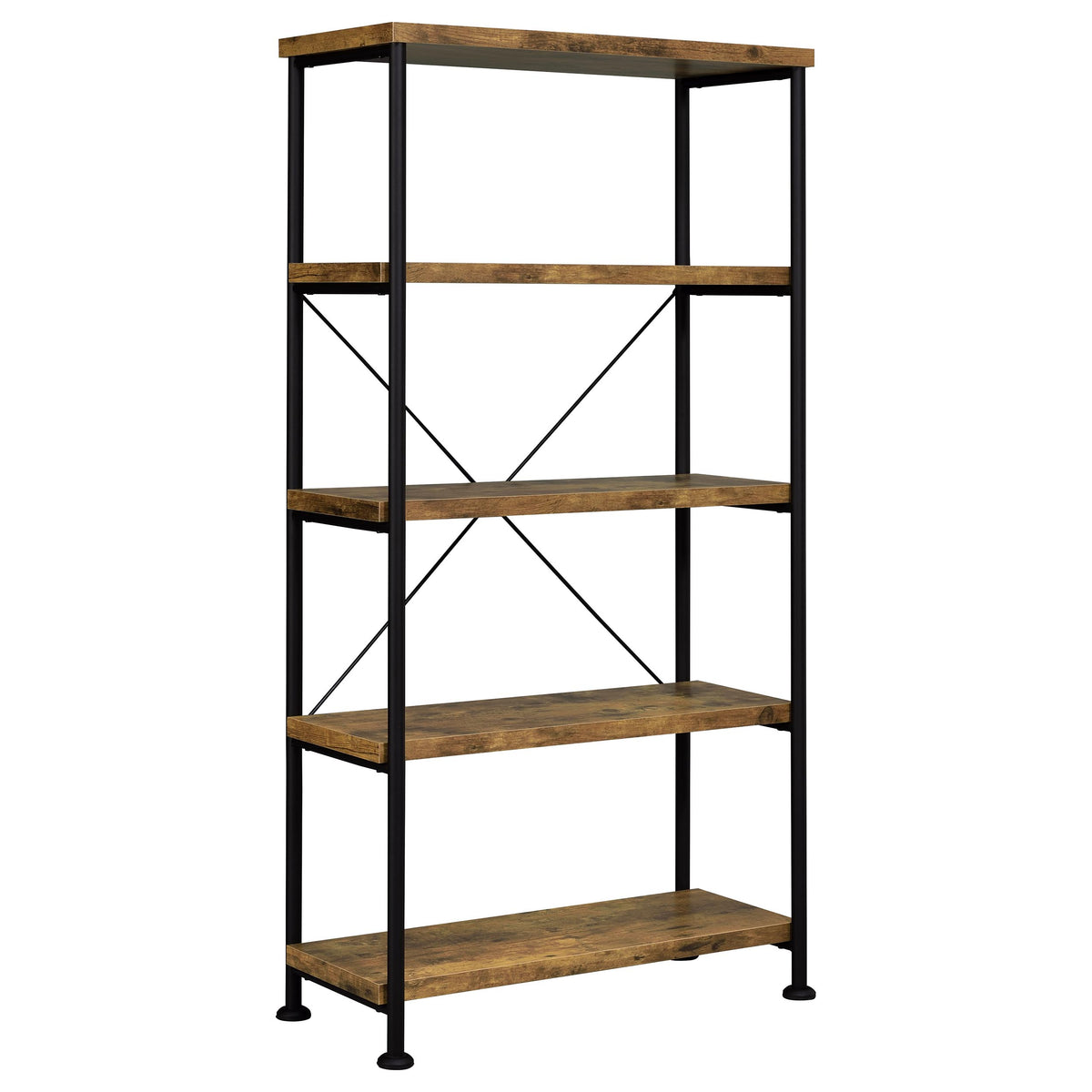 Analiese 63-inch 4-shelf Bookshelf - Rustic Nutmeg