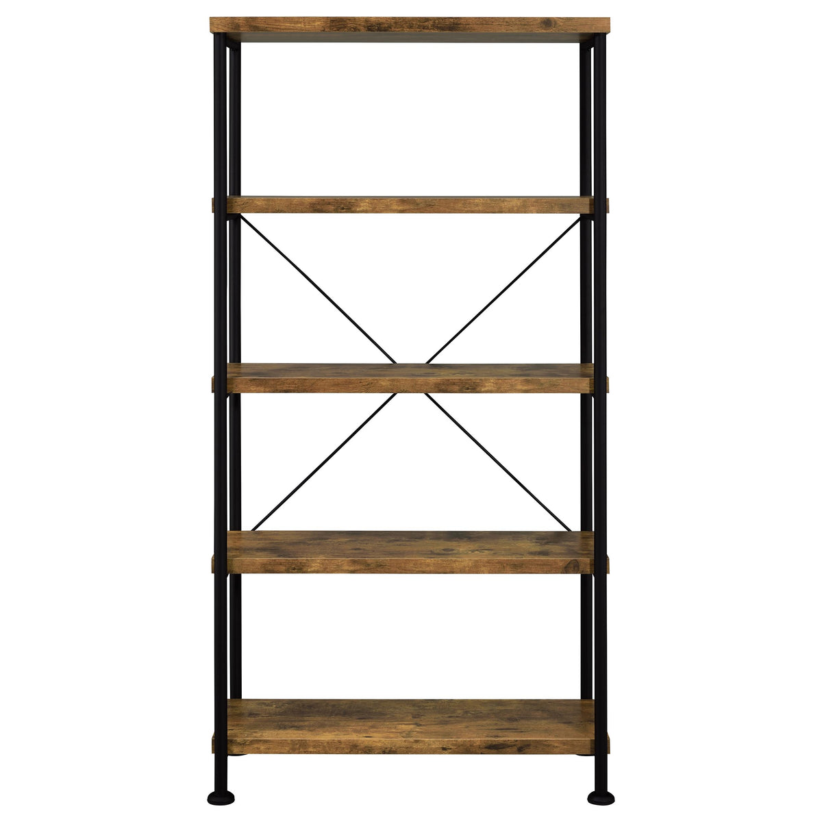 Analiese 63-inch 4-shelf Bookshelf - Rustic Nutmeg