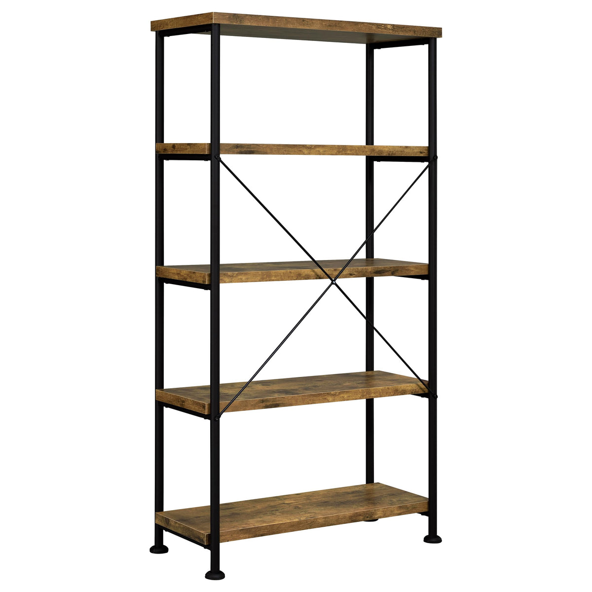Analiese 63-inch 4-shelf Bookshelf - Rustic Nutmeg