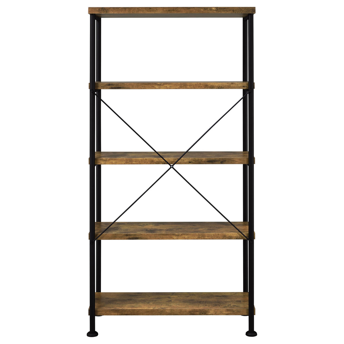 Analiese 63-inch 4-shelf Bookshelf - Rustic Nutmeg