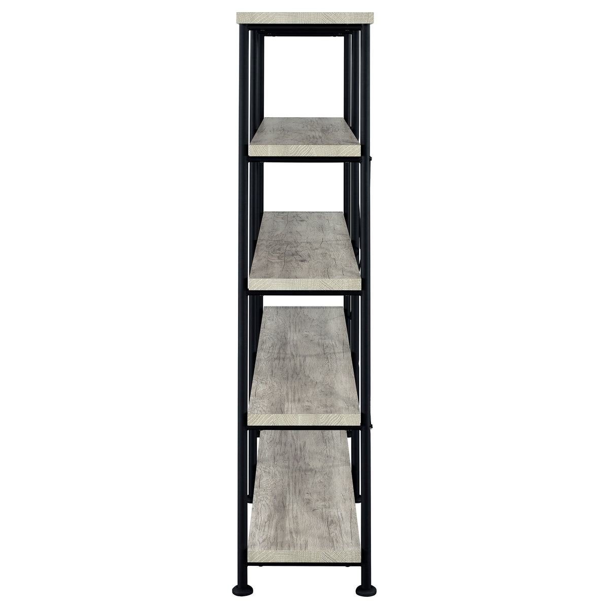 Analiese 63-inch 4-shelf Double Bookshelf - Grey Driftwood