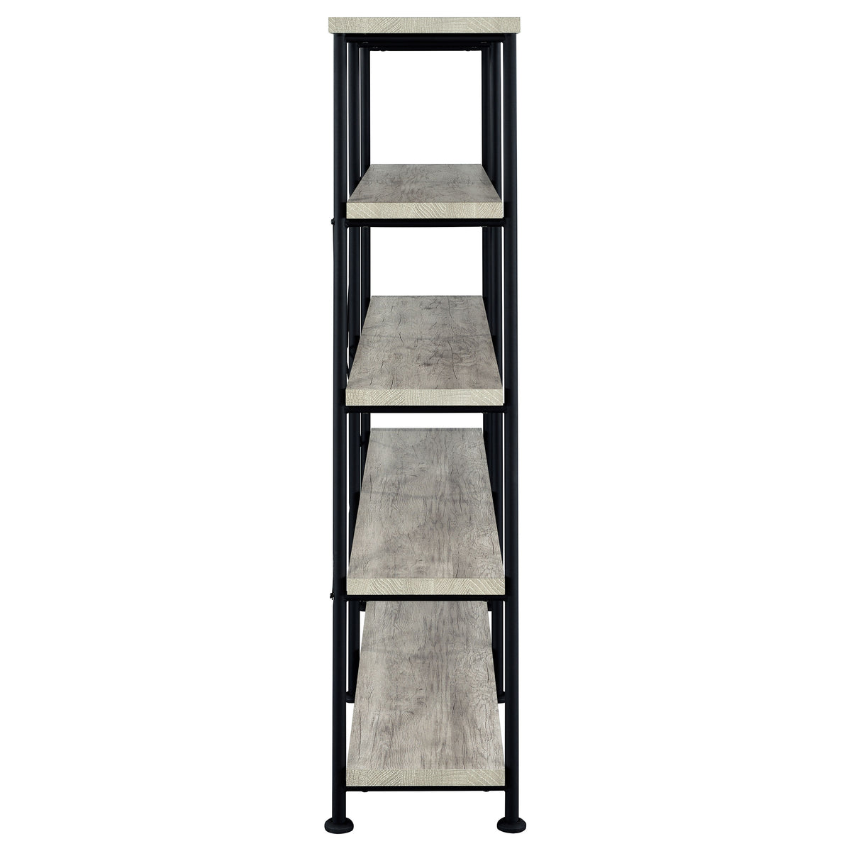Analiese 63-inch 4-shelf Double Bookshelf - Grey Driftwood