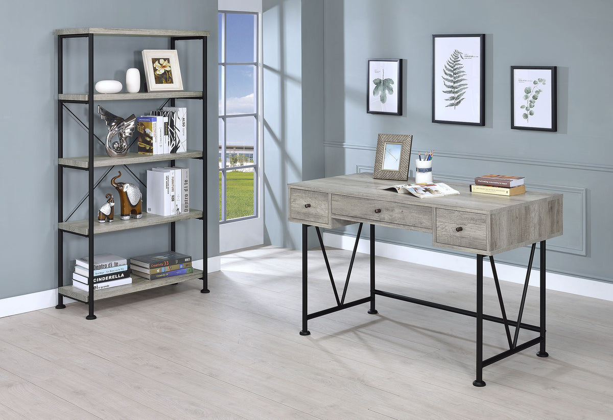 Analiese 63-inch 4-shelf Bookshelf - Grey Driftwood