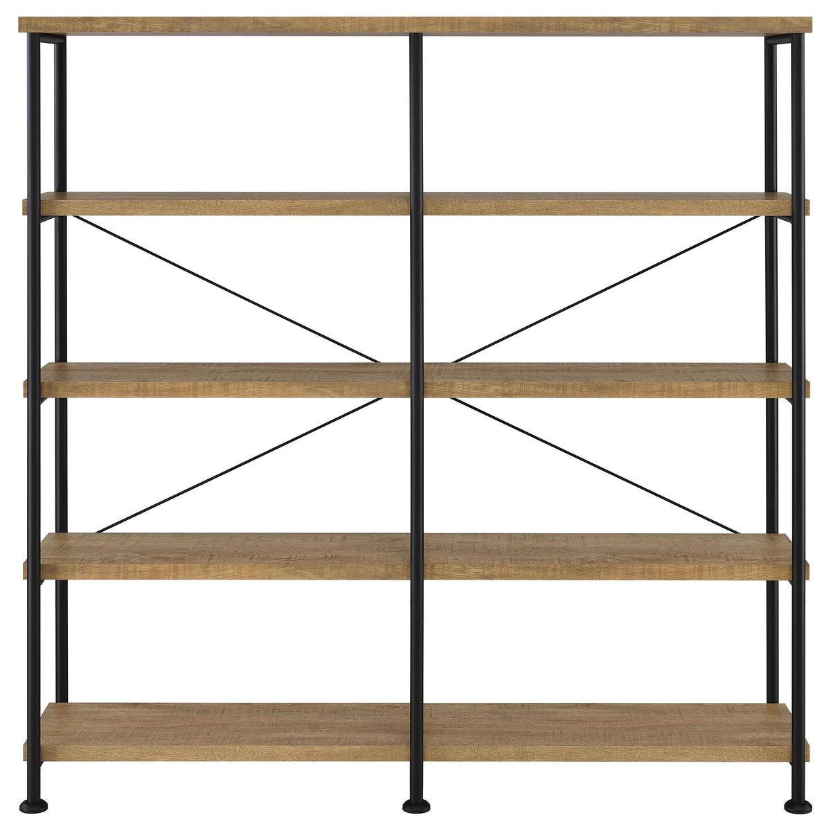 Analiese 63-inch 4-shelf Double Bookshelf - Mango