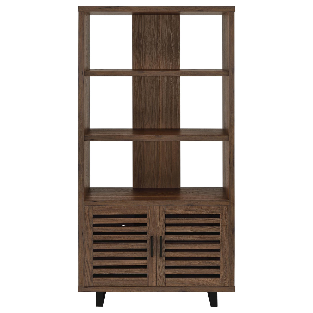Maddox 71-inch 5-shelf Cabinet Bookcase Walnut