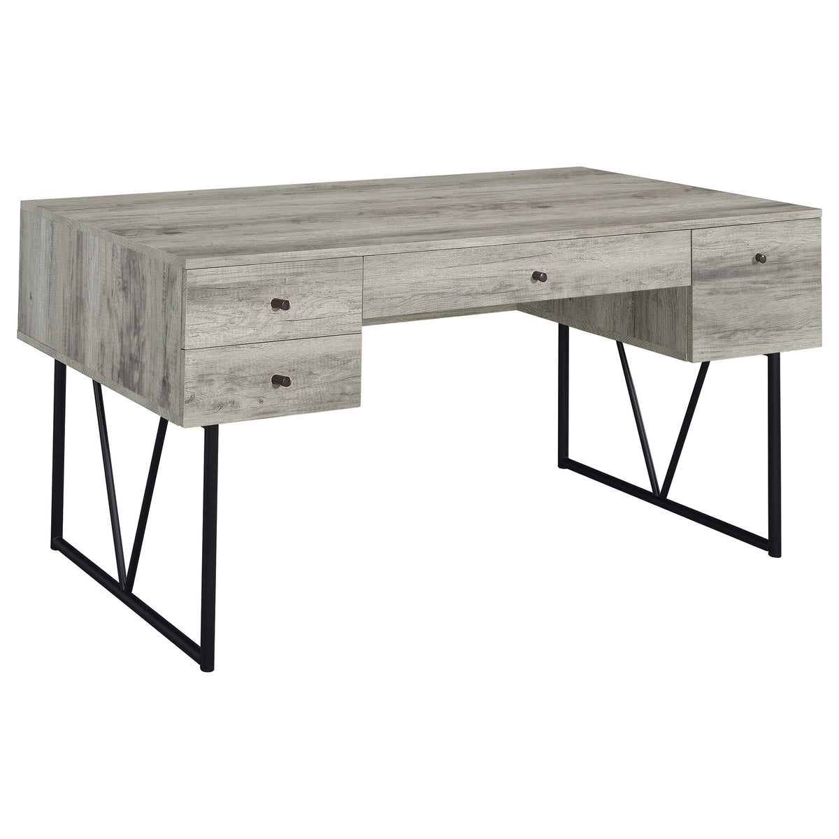 Analiese 63-inch 4-drawer Writing Desk - Grey Driftwood