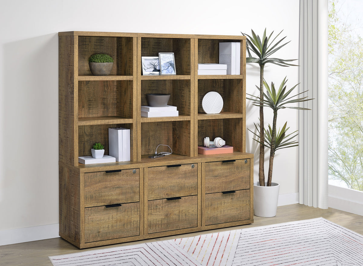 Westpark 3-piece Wall Unit Bookcase Set with USB - Mango