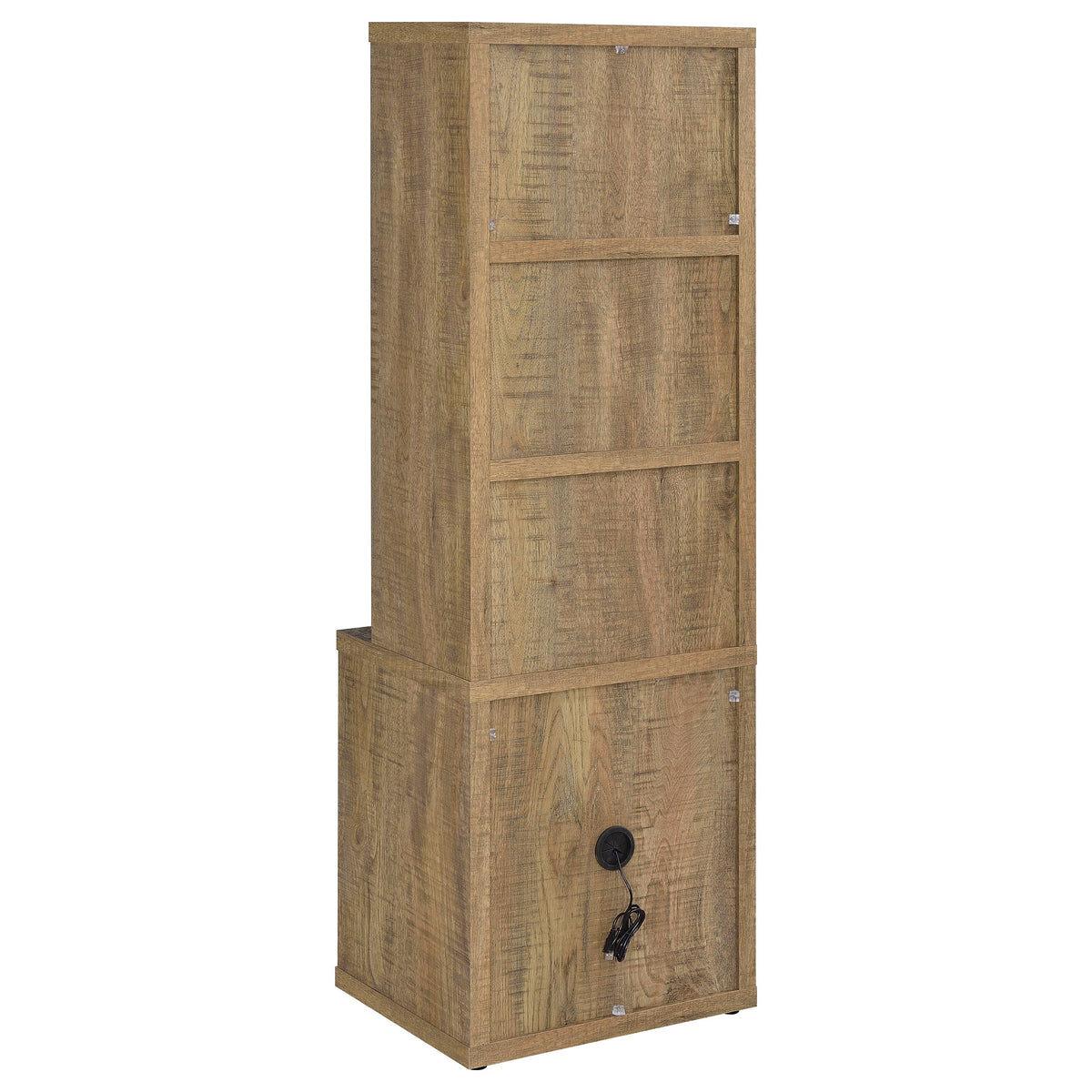 Westpark 3-shelf Bookcase USB and Lockable Drawer - Mango