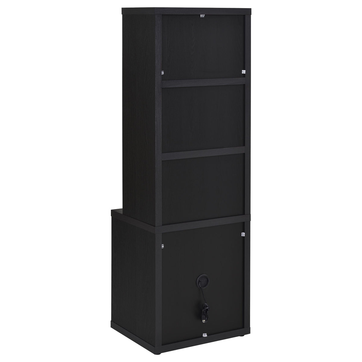 Westpark 3-piece Wall Unit Bookcase Set with USB - Black