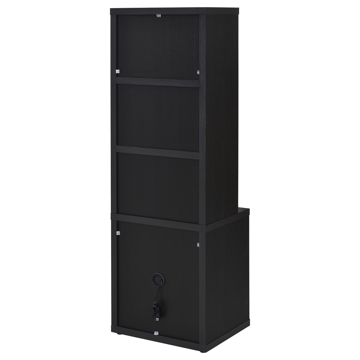 Westpark 3-piece Wall Unit Bookcase Set with USB - Black