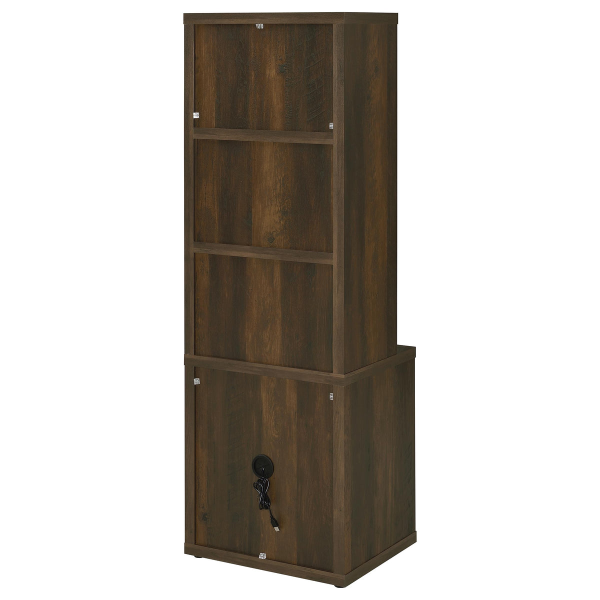 Westpark 3-piece Wall Unit Bookcase Set with USB - Dark Pine