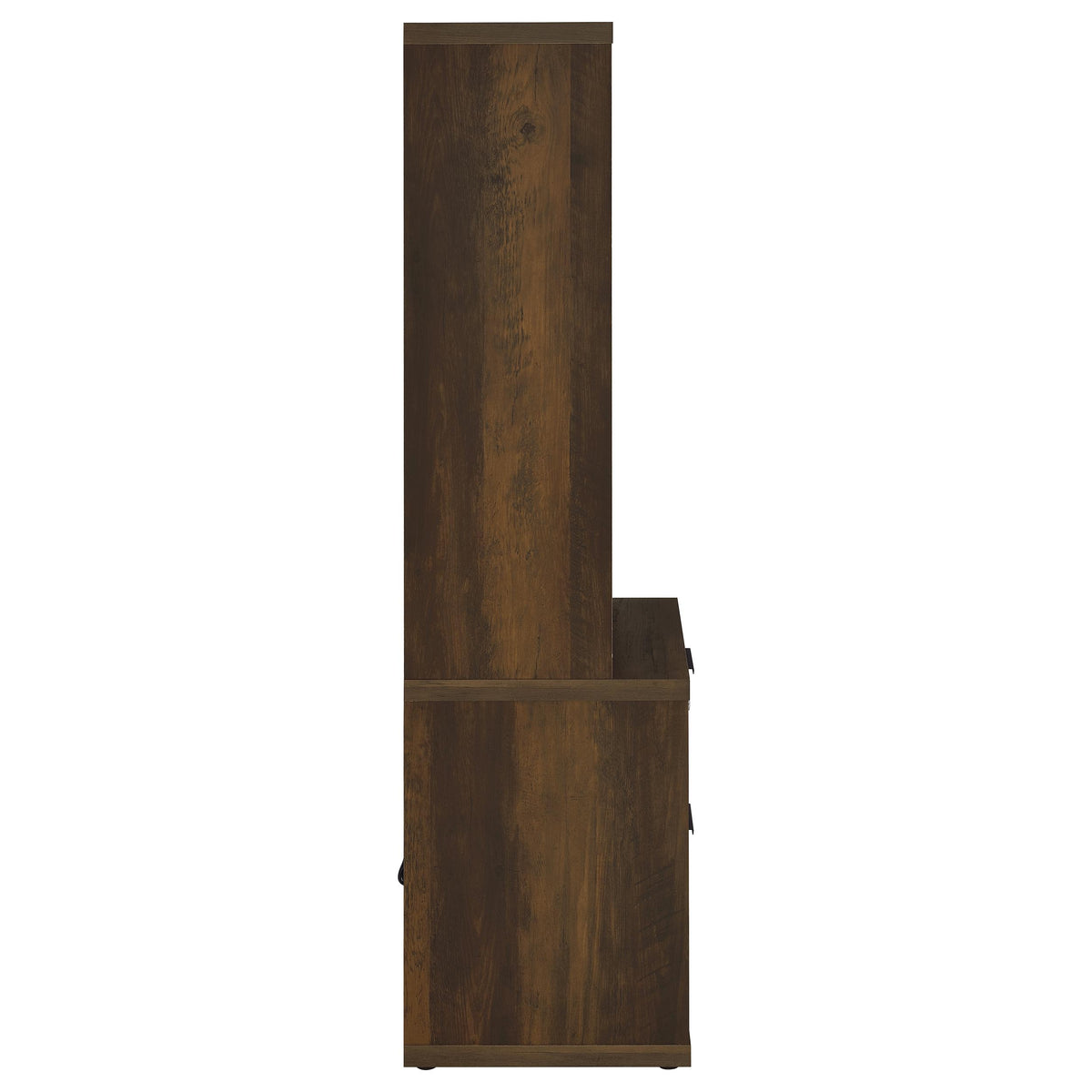 Westpark 3-shelf Bookcase USB and Lockable Drawer - Dark Pine