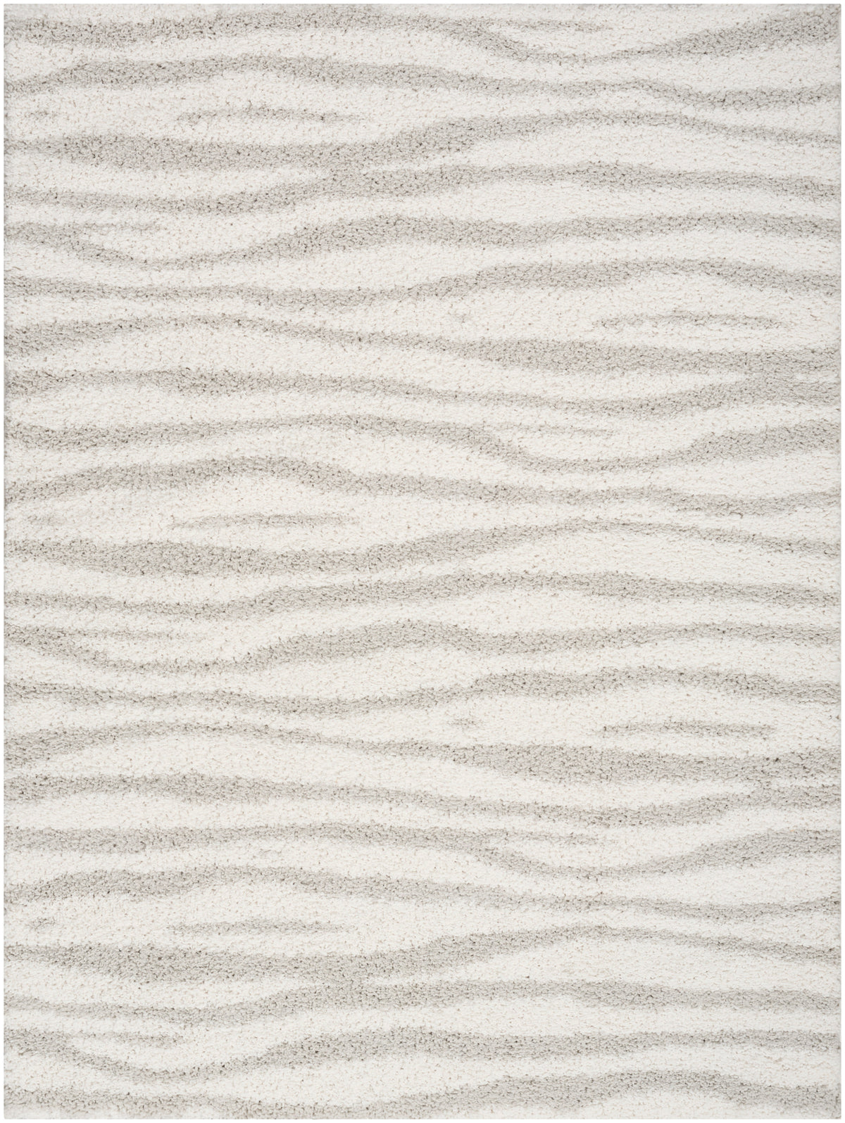 Modern Shag MMD05 Ivory Grey Rug - Rectangle