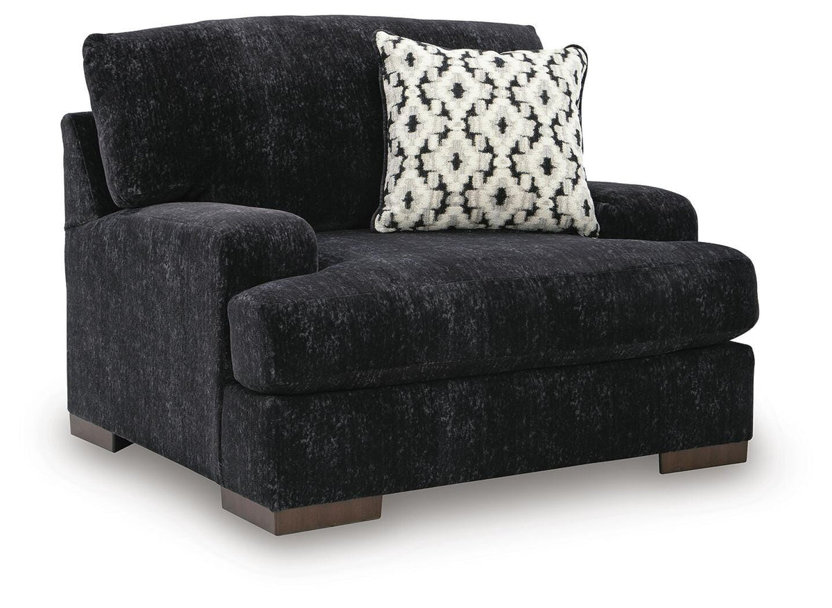Whitmore Manor Chair and a Half Velvet Chenille