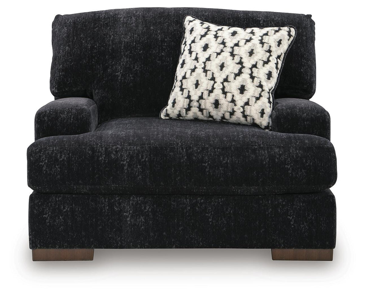 Whitmore Manor Chair and a Half Velvet Chenille