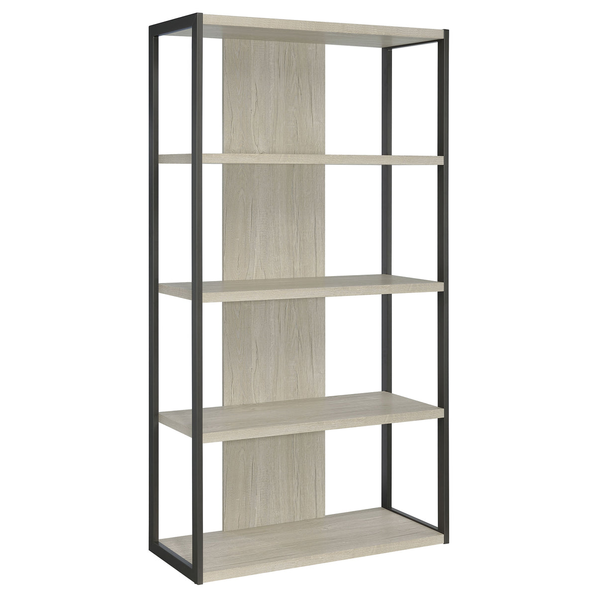 Loomis 72-inch 3-shelf Bookshelf Whitewashed Grey