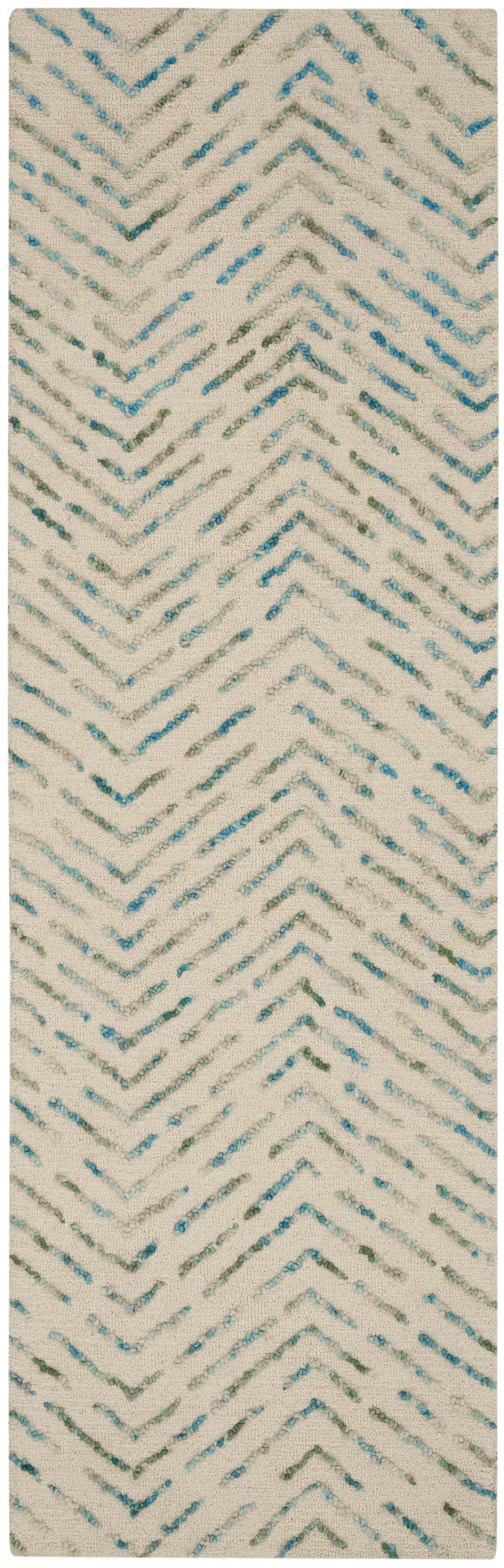Colorado CLR02 Ivory Green Rug - Runner