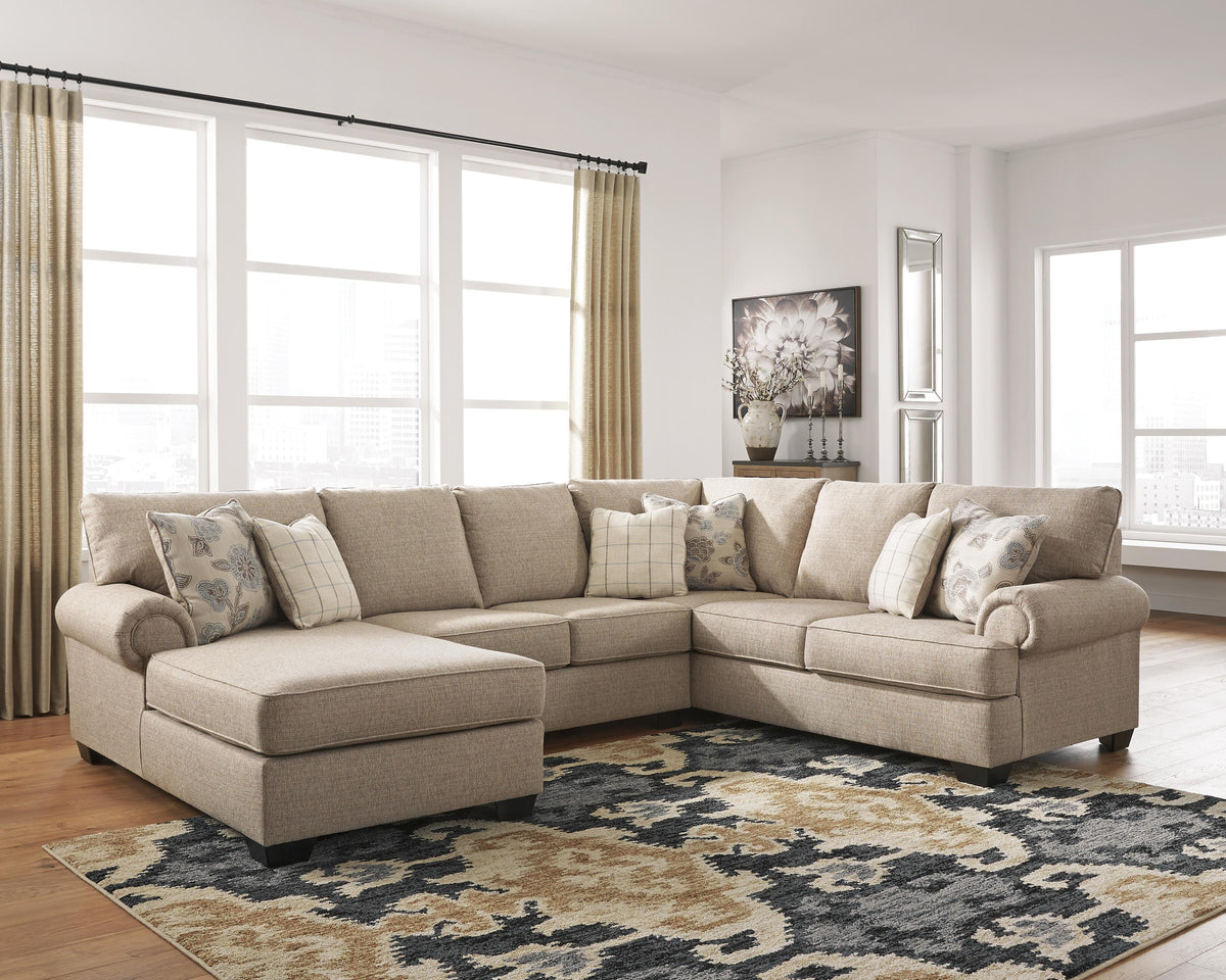 Baceno 3-Piece Sectional with Chaise Chenille