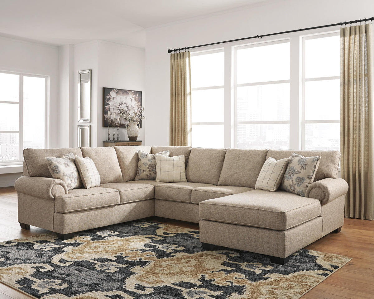Baceno 3-Piece Sectional with Chaise Chenille