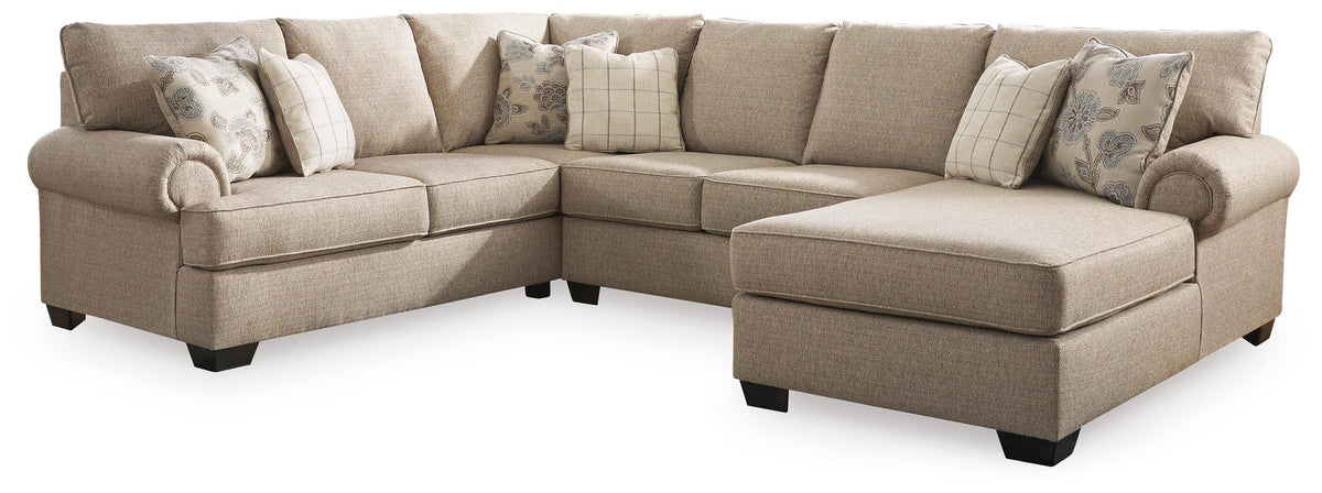 Baceno 3-Piece Sectional with Chaise Chenille