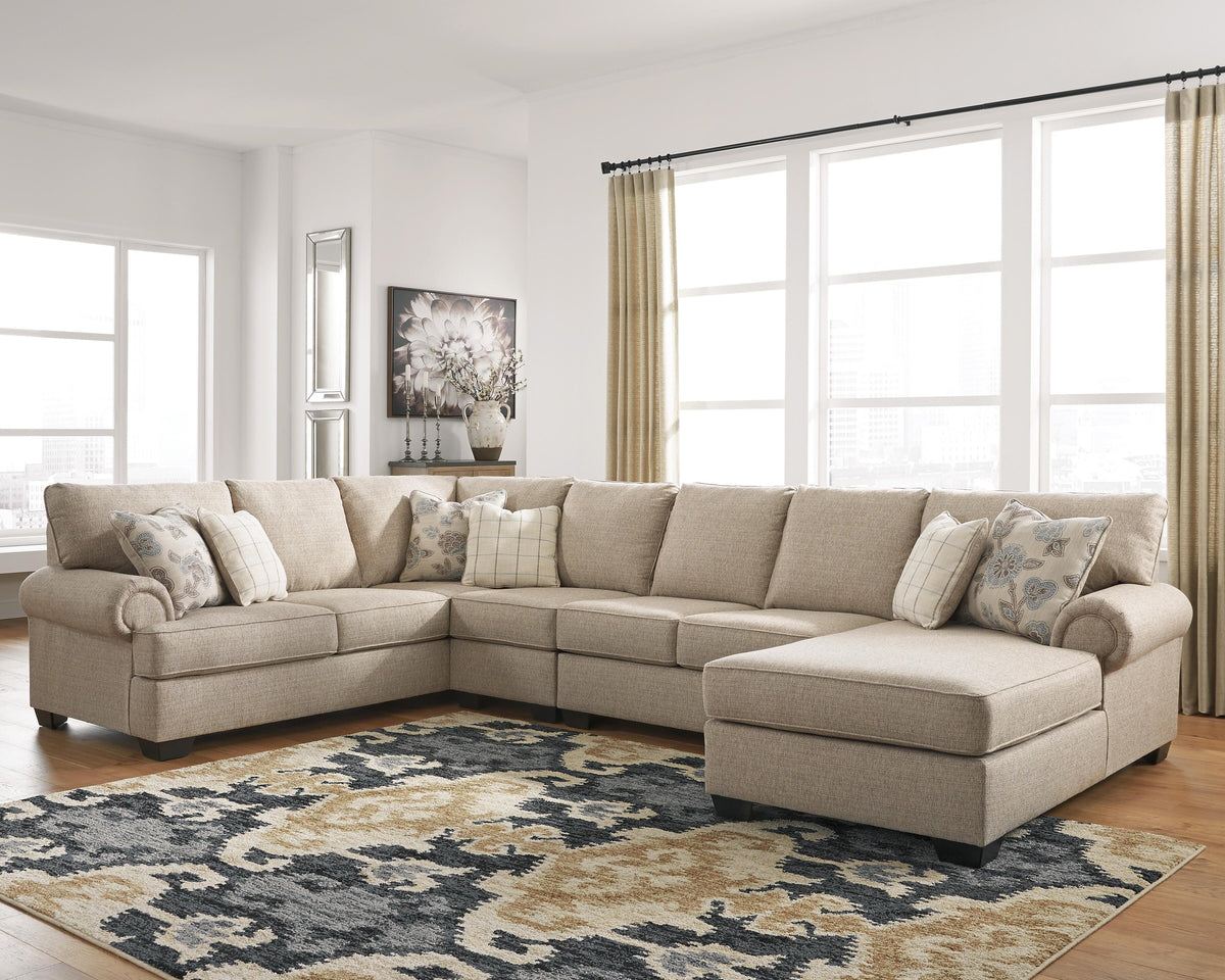 Baceno 4-Piece Sectional with Chaise Chenille