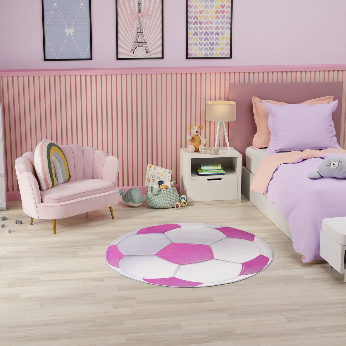 Imagination IMA08 Pink Rug - room scene