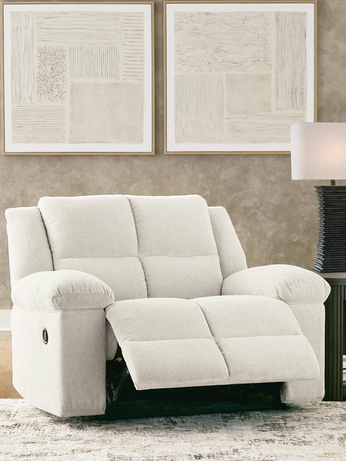 Orlen Zero Wall Wide Seat Recliner Chenille Next-Gen Nuvella™ Performance Fabric