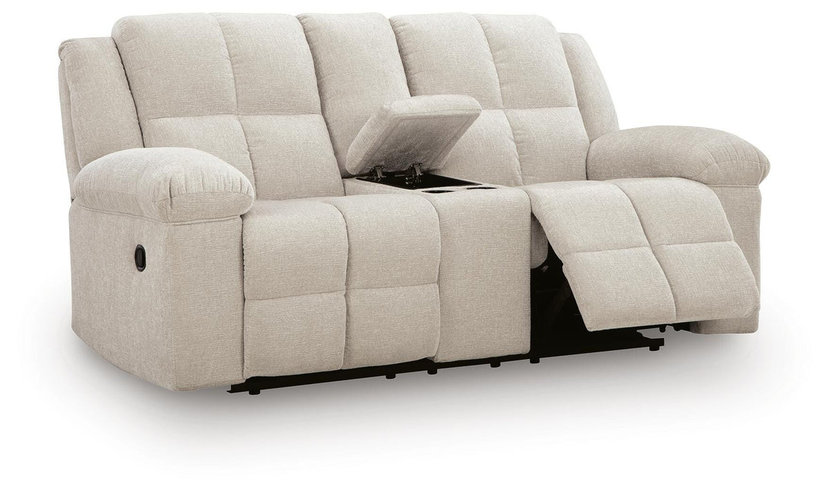 Orlen DBL Rec Loveseat w/Console Chenille Next-Gen Nuvella™ Performance Fabric