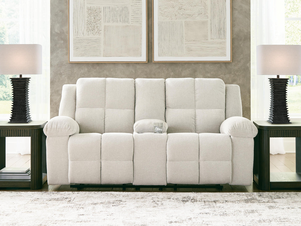 Orlen DBL Rec Loveseat w/Console Chenille Next-Gen Nuvella™ Performance Fabric