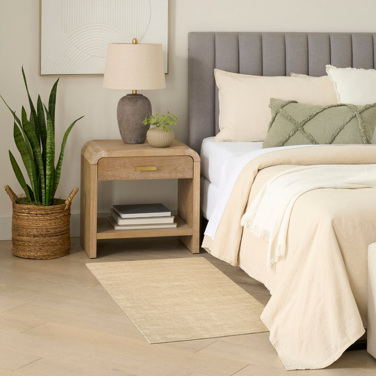 Strata SSS01 Taupe Rug - room scene