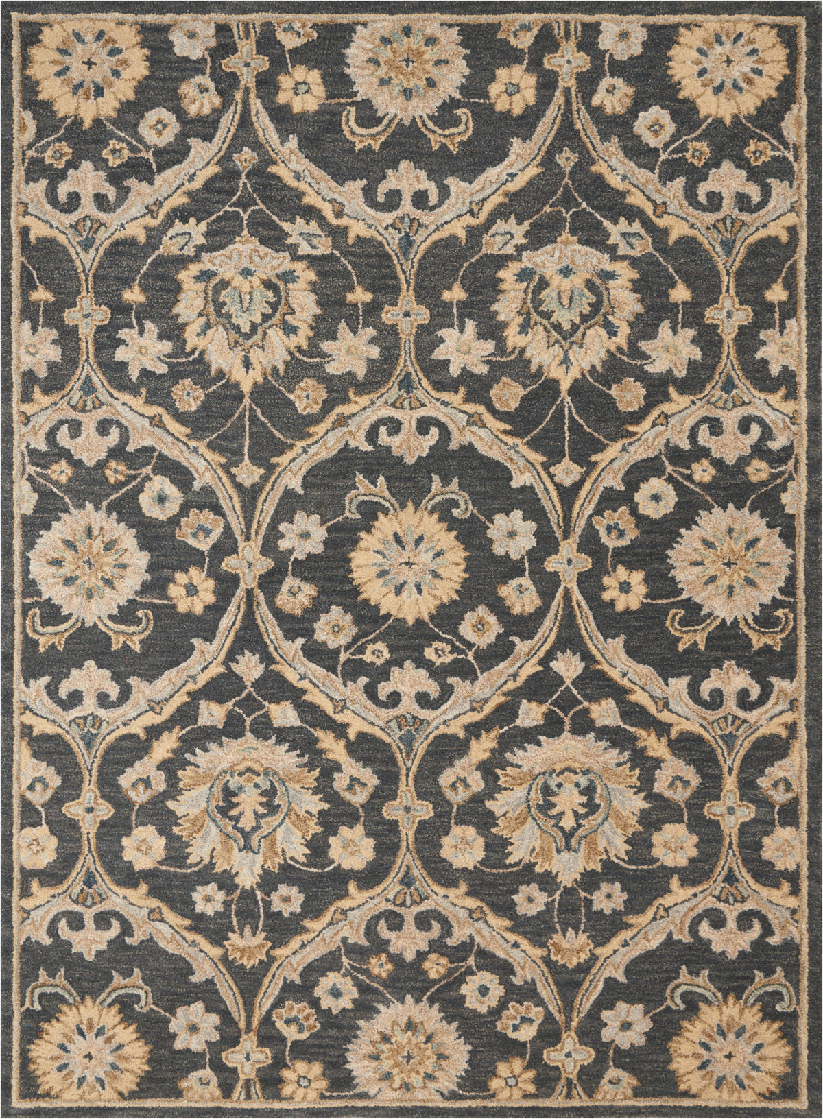 Jazmine JAZ03 Navy Rug - Rectangle
