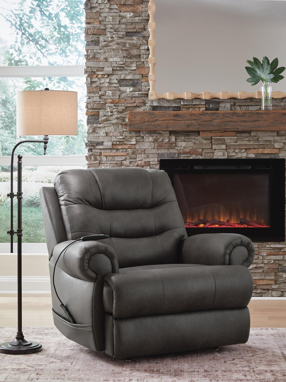 Revived and Restored Power Lift Recliner Faux Leather