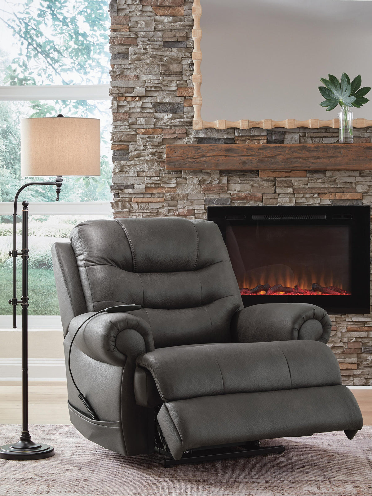 Revived and Restored Power Lift Recliner Faux Leather
