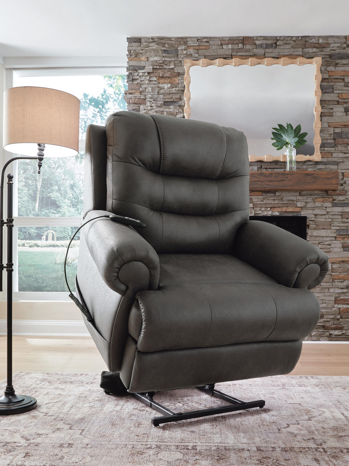 Revived and Restored Power Lift Recliner Faux Leather