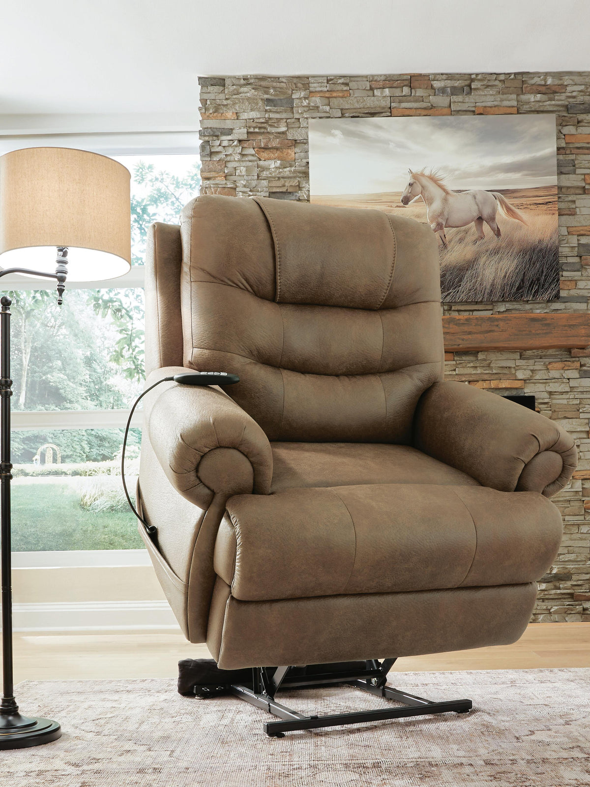 Revived and Restored Power Lift Recliner Faux Leather