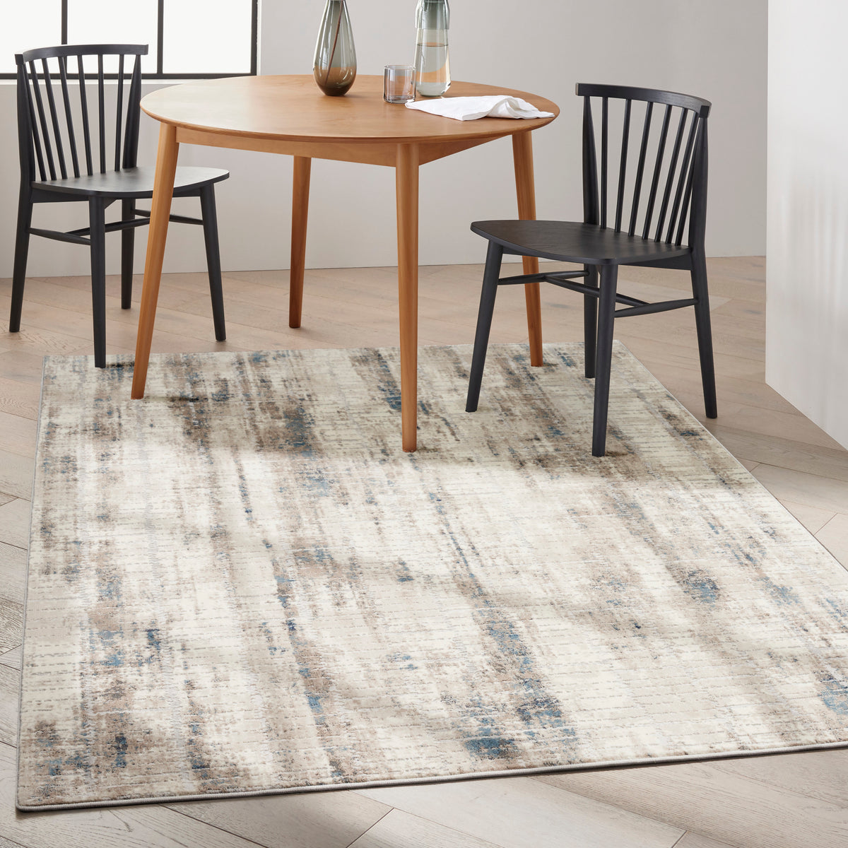 CK022 Infinity IFN02 Ivory Grey Blue Rug - room scene