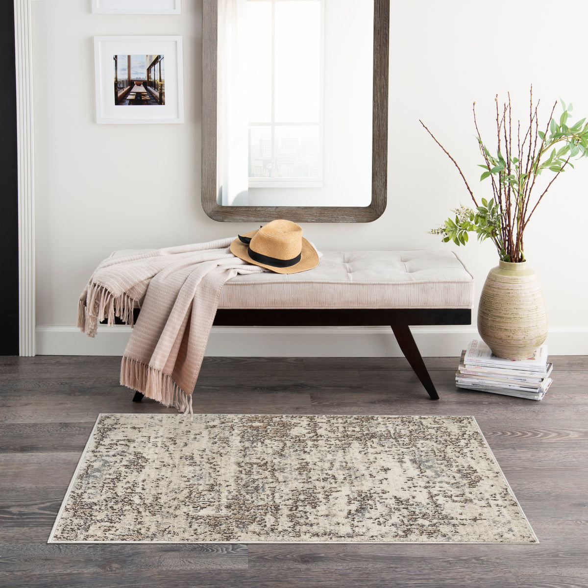 Quarry QUA17 Ivory Beige Rug - room scene