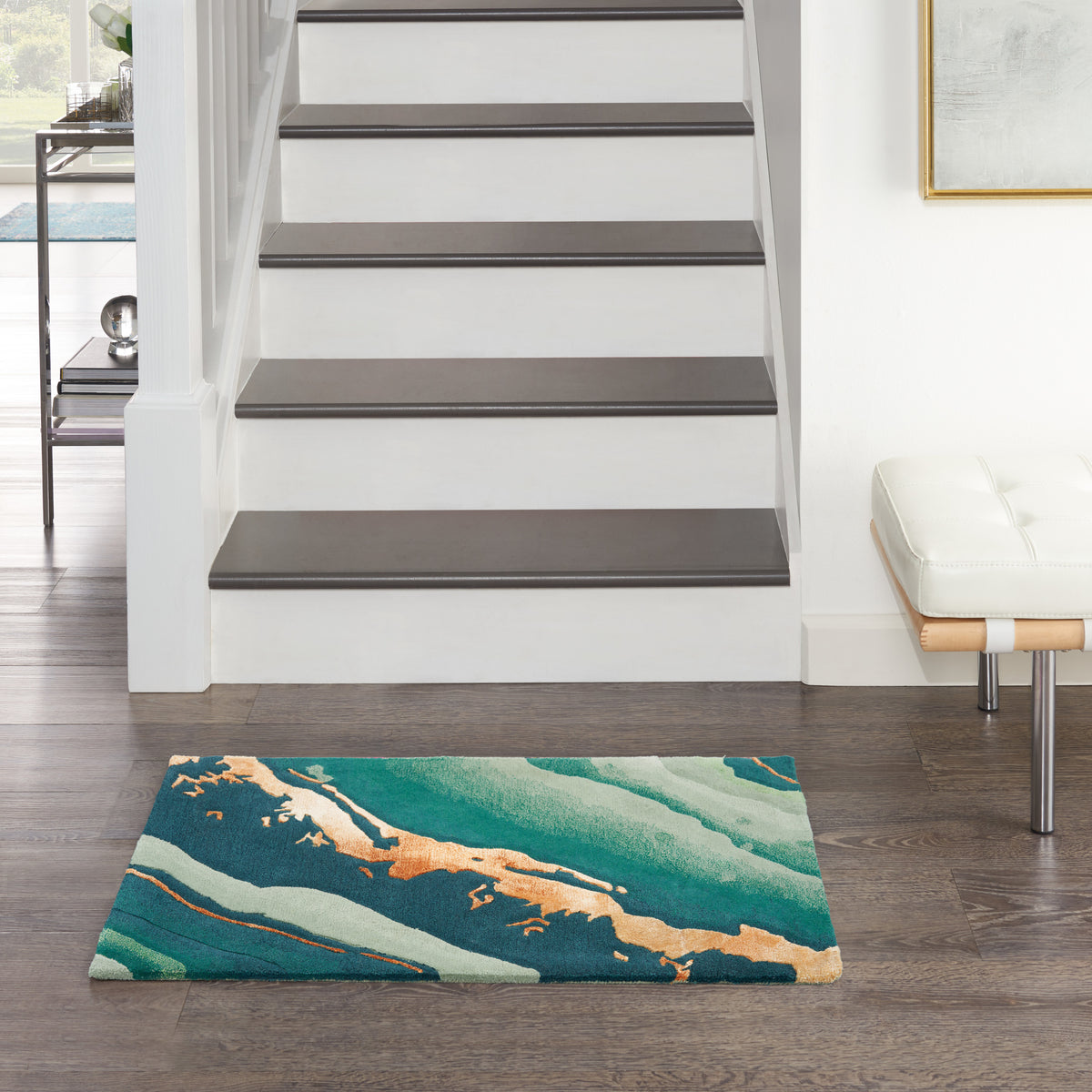 Prismatic PRS30 Emerald Rug - room scene