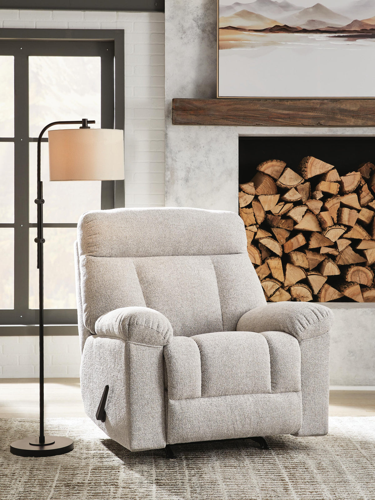 Hoyne Park Rocker Recliner Chenille Next-Gen Nuvella™ Performance Fabric