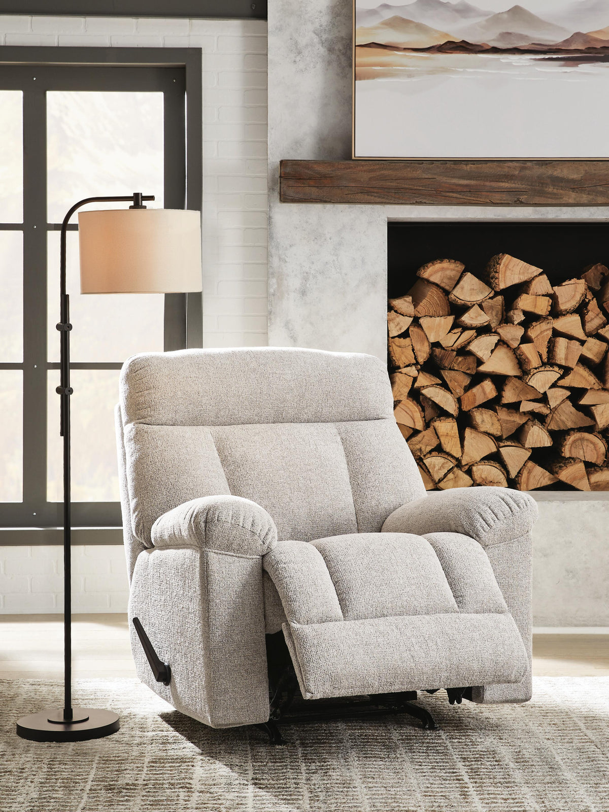 Hoyne Park Rocker Recliner Chenille Next-Gen Nuvella™ Performance Fabric