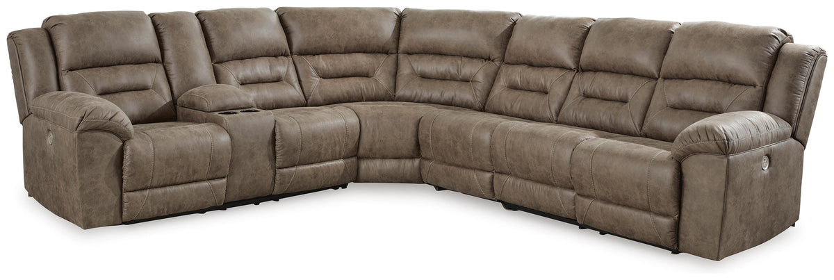Ravenel 4-Piece Power Reclining Sectional Faux Leather