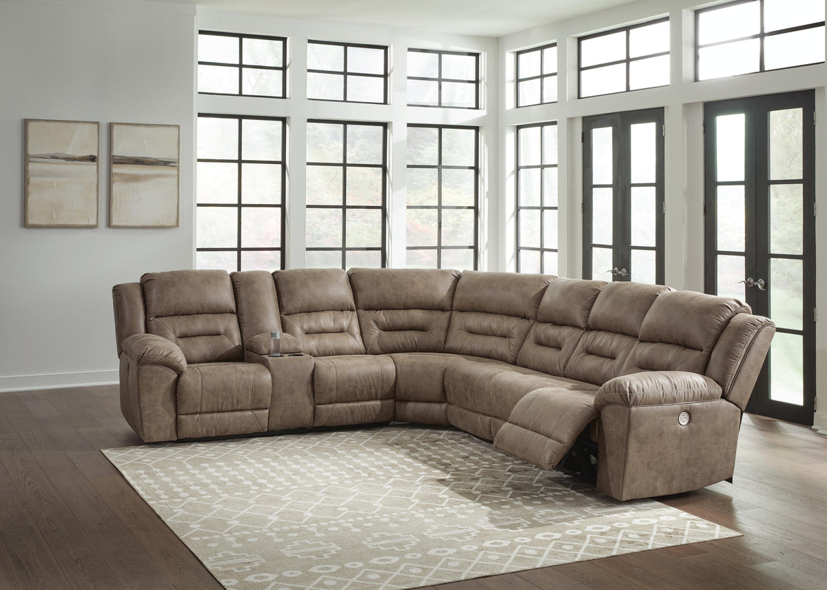 Ravenel 4-Piece Power Reclining Sectional Faux Leather