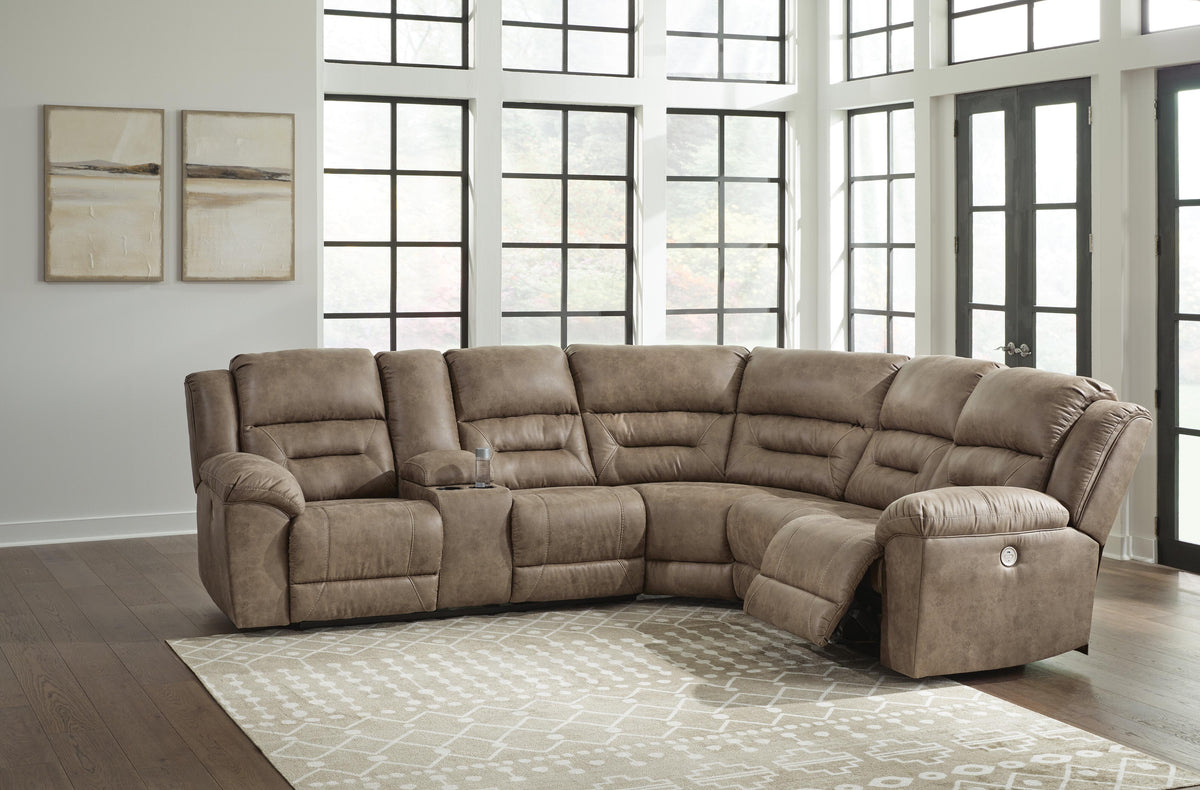 Ravenel 3-Piece Power Reclining Sectional Faux Leather