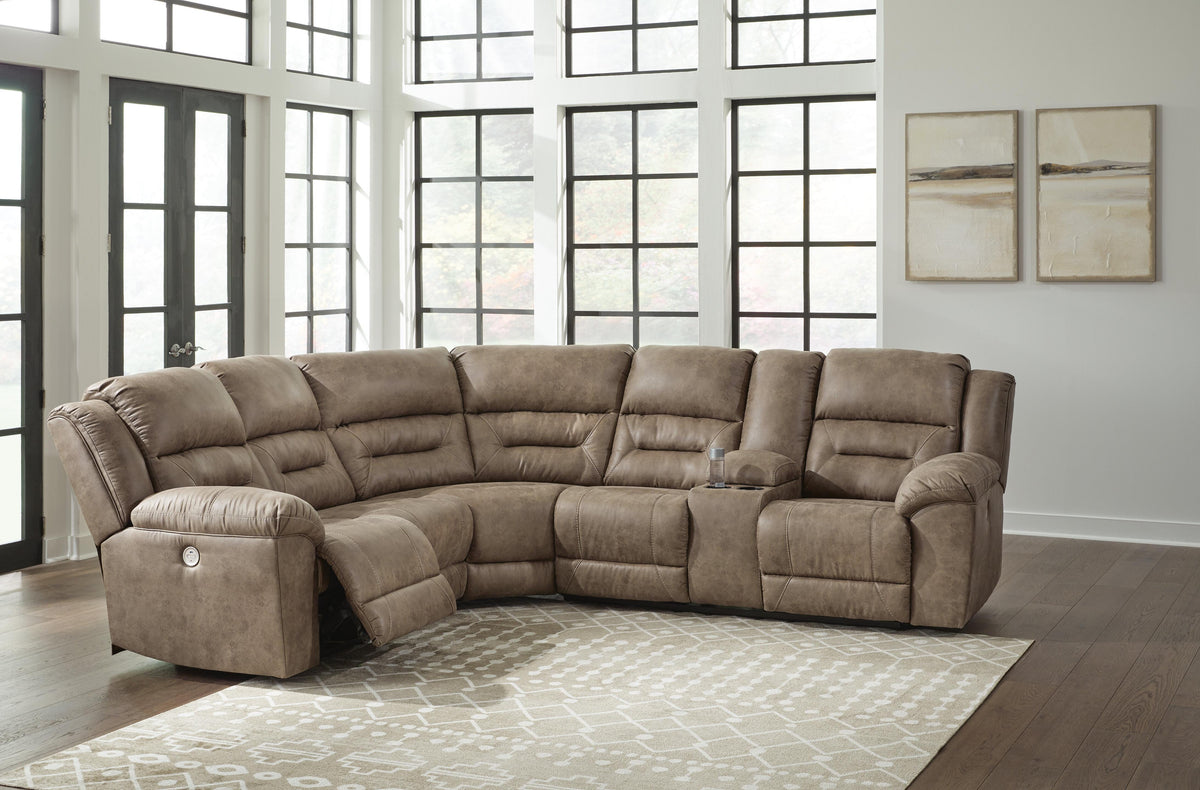 Ravenel 3-Piece Power Reclining Sectional Faux Leather