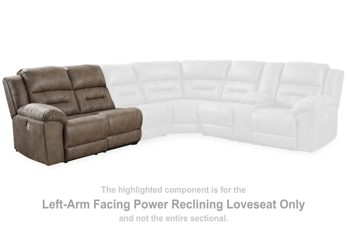 Ravenel LAF Reclining Power Loveseat Faux Leather