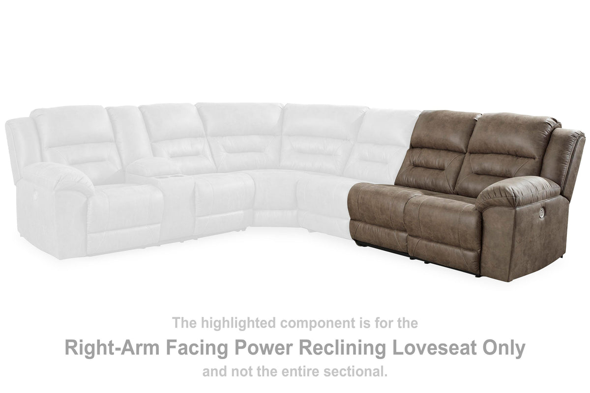 Ravenel RAF Reclining Power Loveseat Faux Leather
