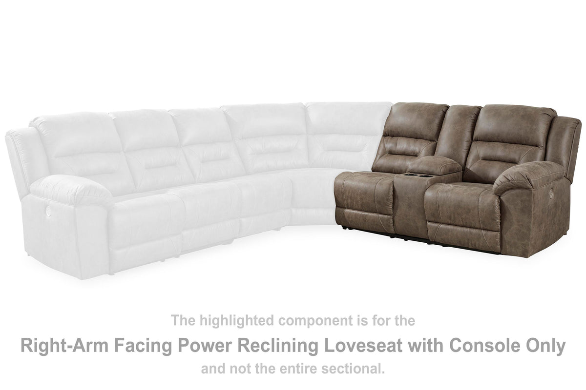 Ravenel RAF DBL REC PWR CON Loveseat Faux Leather