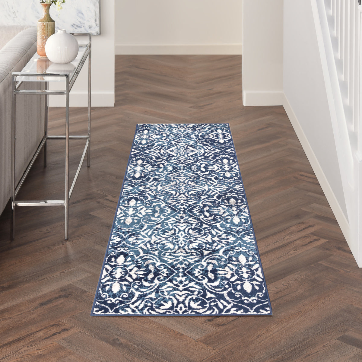 Jubilant JUB21 Navy Ivory Rug - room scene